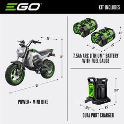 EGO Power+ 2 Battery Unisex Mini Bike KIT (BATTERIES & CHARGER INCLUDED)