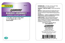 Jandorf 1-1/2 in. D Rubber Grommet 2 pk