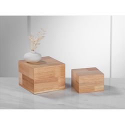 Tripar 6.75 in. H X 7.5 in. L Natural Wood Risers