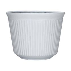L&G Solutions 9.33 in. H X 12 in. W X 12 in. D X 12 in. D Polyresin Finola Planter White