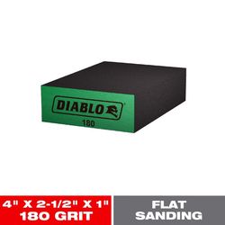 Diablo 4 in. L X 2-1/2 in. W X 1 in. 180 Grit Ultra Fine Flat Surface Sanding Sponge