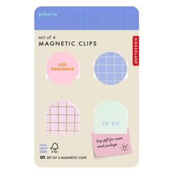 Kikkerland 1.5 Multicolored Magnetic Clips 4 pk