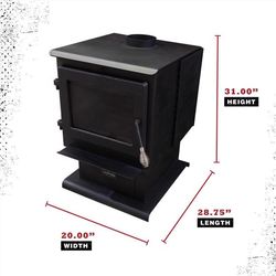 Cleveland Iron Works EPA Certified 2000 sq ft Wood Burning Stove