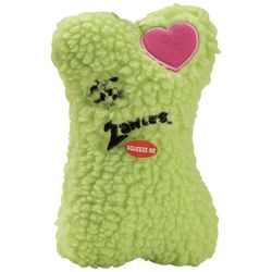 Zanies For Dog Green Fleece Berber Bone Squeaky Dog Toy Large 1 pk