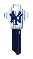HILLMAN MLB New York Yankees House/Office Key Blank 68 Single For Schlage Locks Blue