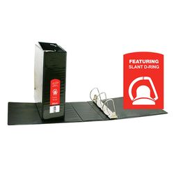 Bazic Products 3 in. W X 12 in. L Slant D-Ring Black View Binder