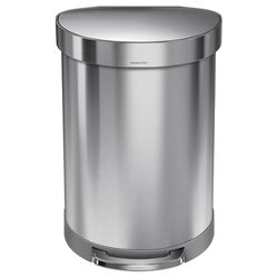 Simplehuman 60 L Silver Stainless Steel Step Trash Can