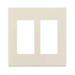 Leviton Decora Plus Almond 2 gang Polycarbonate Decorator Screwless Wall Plate 1 pk