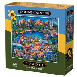 Dowdle Camping Adventure Personal Puzzle Cardboard/Paper Multicolored 210 pc