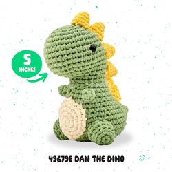 Bucilla Dan the Dino Amigurumi Crochet Kit 1 pk