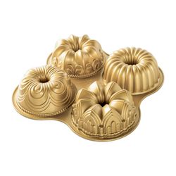 Nordic Ware 15 in. W X 15 in. L Quartet Bundt Pan Gold