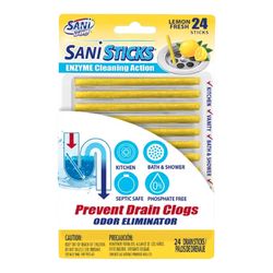 SANI 360 Sani Sticks Lemon Fresh Scent Deodorizing Multi-Purpose Cleaner Stick 24 pk