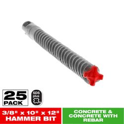 Diablo Rebar Demon 3/8 in. X 12 in. L Carbide Hammer Drill Bit SDS-Plus Shank 25 pk