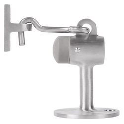 Brinks Commercial Brass Satin Chrome Silver Door Stop Mounts to floor 2-1/2 in.