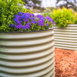 Vego Garden 32 in. H Metal 4 in 1 Raised Garden Bed Pearl White