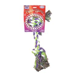 Boss Pet Digger's For Dog Multicolored Cotton Rag Bone Rope Dog Tug Toy Large 1 pk