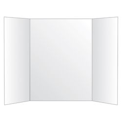 Office Depot 36 in. W X 48 in. L White Tri-Fold Display Board