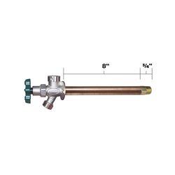 Prier 1/2 in. MPT X 1/2 in. Sweat Anti-Siphon Brass Freezeless Wall Hydrant