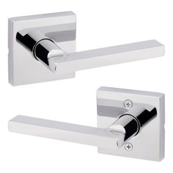 Kwikset Signature Series Halifax Lever Square Polished Chrome Passage Lever