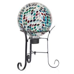 Alpine Green Glass 11 in. H Gazing Ball