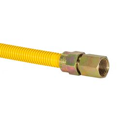 Eastman 1/2 in. MIP in. X 3/8 in. D FIP 18 in. Stainless Steel Gas Connector