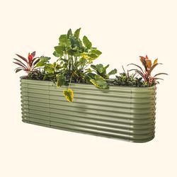 Vego Garden 32 in. H Metal 9 in 1 Raised Garden Bed Olive Green