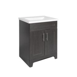 Royal Cabinets Shaker Single Moderna Grigio Bathroom Vanity 24-1/2 in. W X 19 in. D X 36 in. H
