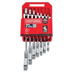CRAFTSMAN Metric Reversible Ratcheting Flex Head Combination Wrench Set 7 pc