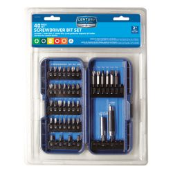 Century Drill & Tool Assorted Screwdriver Bit Set S2 Tool Steel 40 pc