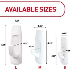3M Command Large Plastic Hook 3.91 in. L 1 pk