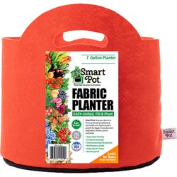 Smart Pot 9.5 in. H X 14 in. W X 14 in. D X 14 in. D Fabric Grow Bag Planter Orange