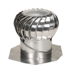 Air Vent Air Hawk 21.3 in. H X 14 in. D Mill Aluminum Turbine and Base