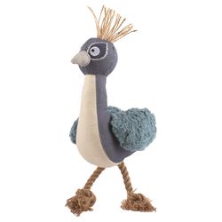 Pet Shop by Fringe Studio For Dog Blue/White Canvas Feather Than Ever Dog Toy 1 pk