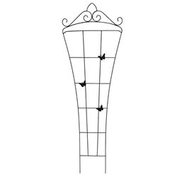 Living Accents 72 in. H Black Steel Trellis