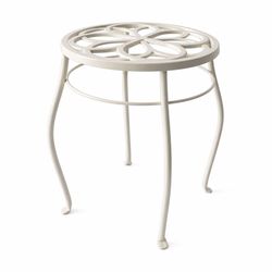 Living Accents 15 in. H Cream Cast Iron Plant Stand