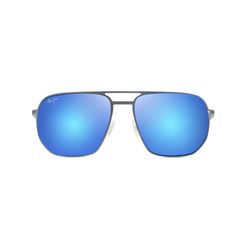 Maui Jim Sharks Cove Sunglasses Unisex Dove Gray Frame Blue Hawaii Lens Polarized