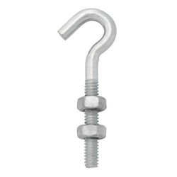 Hampton Small Zinc-Plated Silver Zinc 0.8125 in. L Hook Bolt 165 lb 1 pk