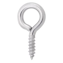 Hampton 11/32 in. D X 2-5/8 in. L Polished Stainless Steel Screw Eye 200 lb. cap. 1 pk