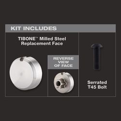 Stiletto 1.42 in. Steel Smooth Replacement Face Kit Gray 1 pc