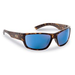 Flying Fisherman Matecumbe Sunglasses Unisex Tortoise Frame Smoke Blue Mirror Lens Polarized