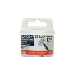 Dremel EZ Lock 1-1/2 in. D X 1/8 in. X 1/8 in. thick Fiberglass Metal Cut-Off Wheel 12 pc