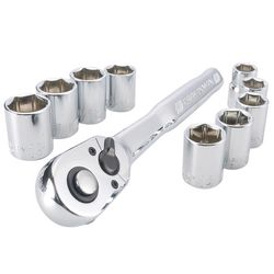 Craftsman Assorted X 3/8 in. drive Metric 6 Point Standard Socket 10 pc