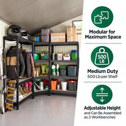 Ar Shelving Garage Corner 71 in. H X 35 in. W X 18 in. D Metal Shelving Unit
