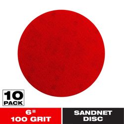 Diablo SandNet 6 in. Ceramic Blend Hook and Lock Sanding Disc 100 Grit Medium 10 pk