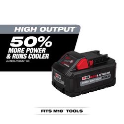 Milwaukee M18 REDLITHIUM XC8.0 8 Ah Lithium-Ion High Output Battery Pack 1 pc
