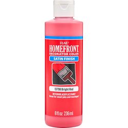 Homefront Satin Bright Red Craft Paint Interior 8 oz