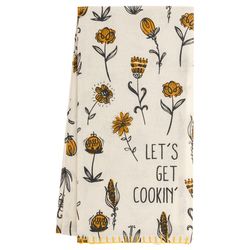 Karma Fiona Multicolored Cotton Flowers Tea Towel 1 pk
