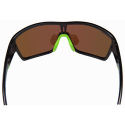 Seachoice Nautilus Sunglasses Unisex Shiny Black Frame Green Mirror Lens Polarized