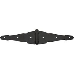 National Hardware 6 in. W X 6 in. L Galvanized Black Steel Ornamental Strap Hinge 2 pk