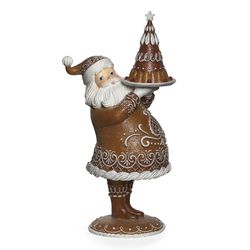 Roman Christmas Multicolored Santa Gingerbread Figurine 16.9 in.